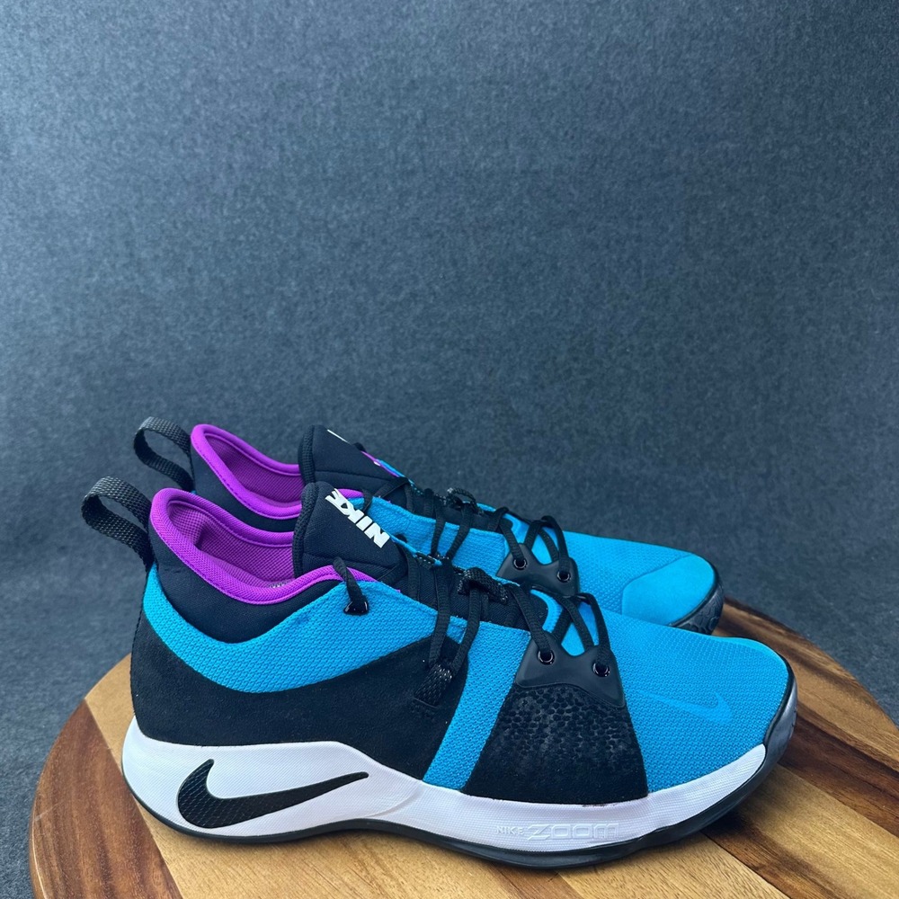 Nike PG 2 Blue Lagoon Black Hyper Violet AJ2039-402 Mens Basketball Shoes Sz 13